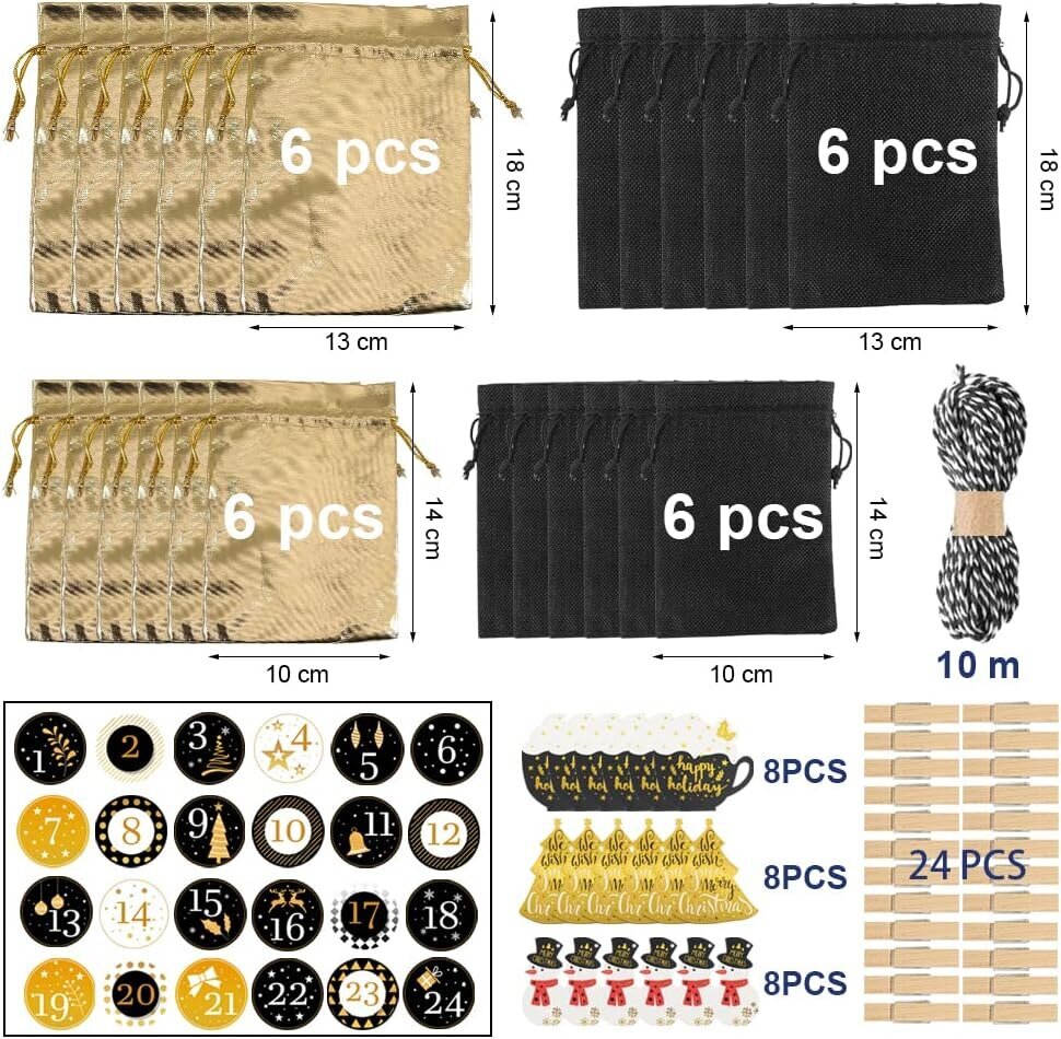 Advendikalender täitmiseks Joraki, 24 tk hind ja info | Jõulukaunistused | kaup24.ee