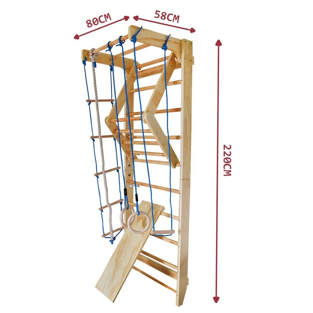 Puidust mänguväljak köitega, 220cm цена и информация | Mänguväljakud, mängumajad | kaup24.ee