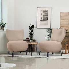 2-х частный комплект мебели для гостиной Asir Loly Set, цвета песка цена и информация | Комплекты мягкой мебели | kaup24.ee