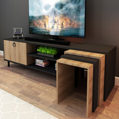 ТВ столик Asir Zigon L503, коричневый/черный цена и информация | Тумбы под телевизор | kaup24.ee
