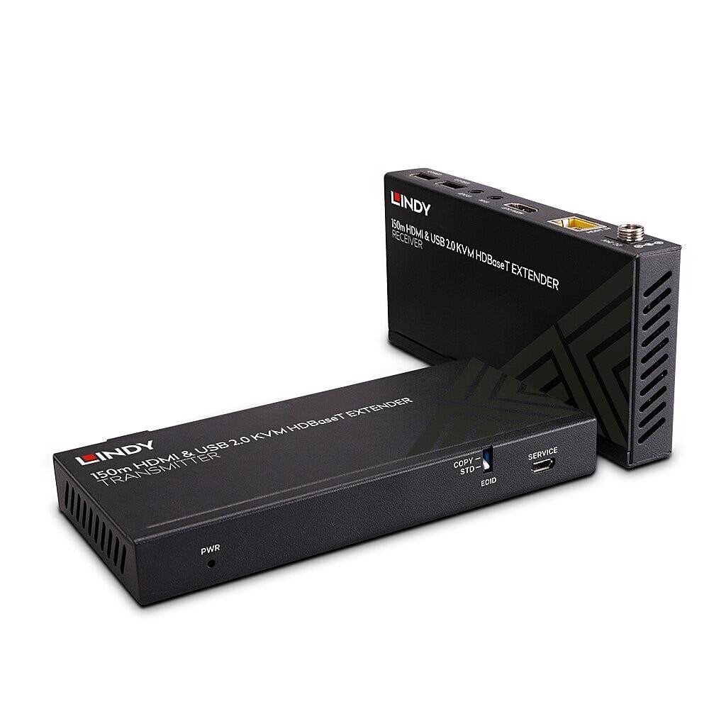 Lindy 150m Cat.6 HDMI 4K60, USB 2.0 & IR HDBaseT KVM Extender hind ja info | Kaablid ja juhtmed | kaup24.ee