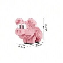 Игрушка в виде свиньи из деталей, Electronics LV-13, розовый, 1 шт. цена и информация | Мягкие игрушки | kaup24.ee