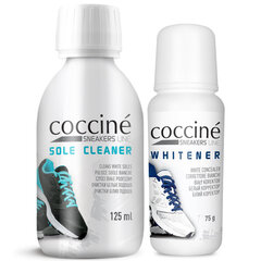 Средство для чистки белой подошвы - Coccine Sole Cleaner, 125 мл + Белая краска-корректор для спортивной обуви - Coccine Whitener, 75 мл цена и информация | Уход за одеждой и обувью | kaup24.ee