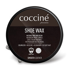 Черный крем-воск для обуви - Coccine Shoe Wax, 40 g + Щетка из конского волоса для полировки обуви, 16 см цена и информация | Уход за одеждой и обувью | kaup24.ee