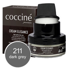 Kreem käsnaga siledale nahale Coccine Cream Elegance, tumehall, 50 ml + Poleerimishari naturaalsete hobusejõhvidega, 16 cm hind ja info | Rõivaste ja jalatsite hooldus | kaup24.ee