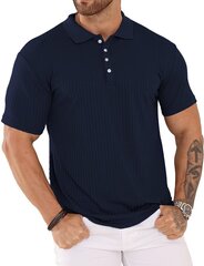 Мужская рубашка поло Plilima, синяя цена и информация | Мужские футболки | kaup24.ee