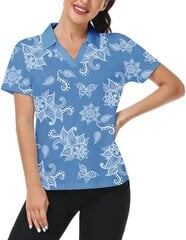 Женская рубашка поло igeekwell, синяя цена и информация | Женские футболки | kaup24.ee