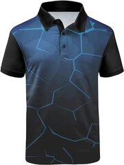 Мужская рубашка поло Lldress, черная/синяя цена и информация | Мужские футболки | kaup24.ee