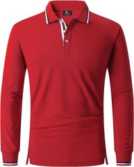 Мужская рубашка поло с длинным рукавом Lldress, красная цена и информация | Мужские футболки | kaup24.ee