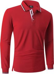 Мужская рубашка поло с длинным рукавом Lldress, красная цена и информация | Мужские футболки | kaup24.ee