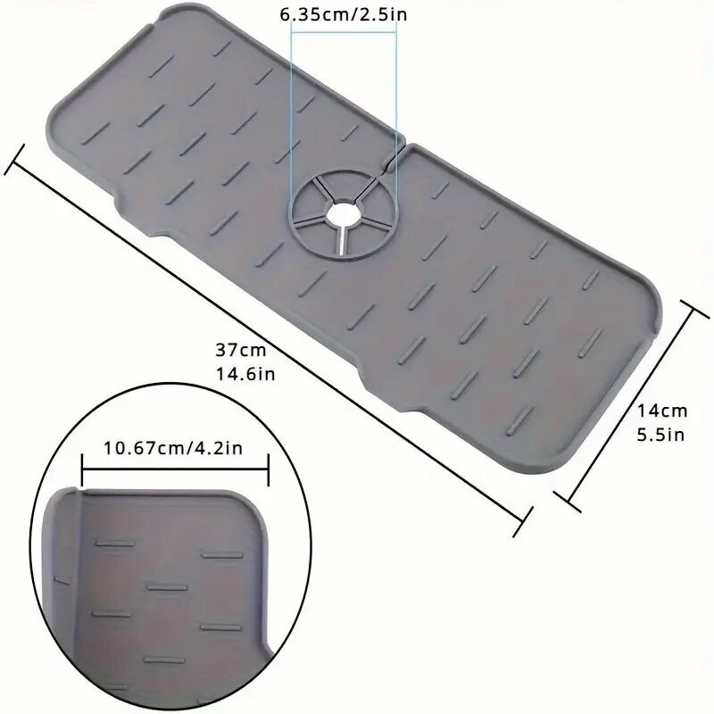 Deal silikoonist kuivatusmatt, 37x14 cm hind ja info | Köögitarbed | kaup24.ee