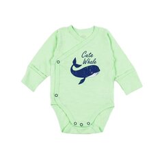 Боди для новорожденных с длинными рукавами Flamingo, зеленое цена и информация | Бодики, распашонки | kaup24.ee