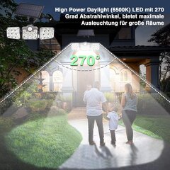 LED rippuvad päikesevalgustid liikumisanduriga ChunHee, SWL102, 2tk, must hind ja info | Aia- ja õuevalgustid | kaup24.ee