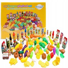 Mängu toiduainete komplekt Plastikust 120 tk, 083 hind ja info | Tüdrukute mänguasjad | kaup24.ee