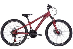 Laste jalgratas Discovery RIDER 24", 130-150 cm, 21 käiku, punane hind ja info | Jalgrattad | kaup24.ee