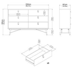 Комод Aatrium Ry, 150x40x94 см, коричневый/черный цена и информация | Комоды | kaup24.ee