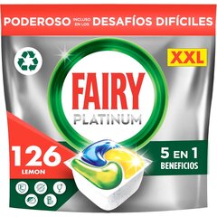 Fairy Platinum All in One’i Nõudepesumasina Tabletid Lemon, 126 tk цена и информация | Средства для мытья посуды | kaup24.ee