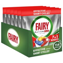 Fairy Platinum Plus All in One’i Nõudepesumasina Tabletid Lemon, 114 tk цена и информация | Средства для мытья посуды | kaup24.ee