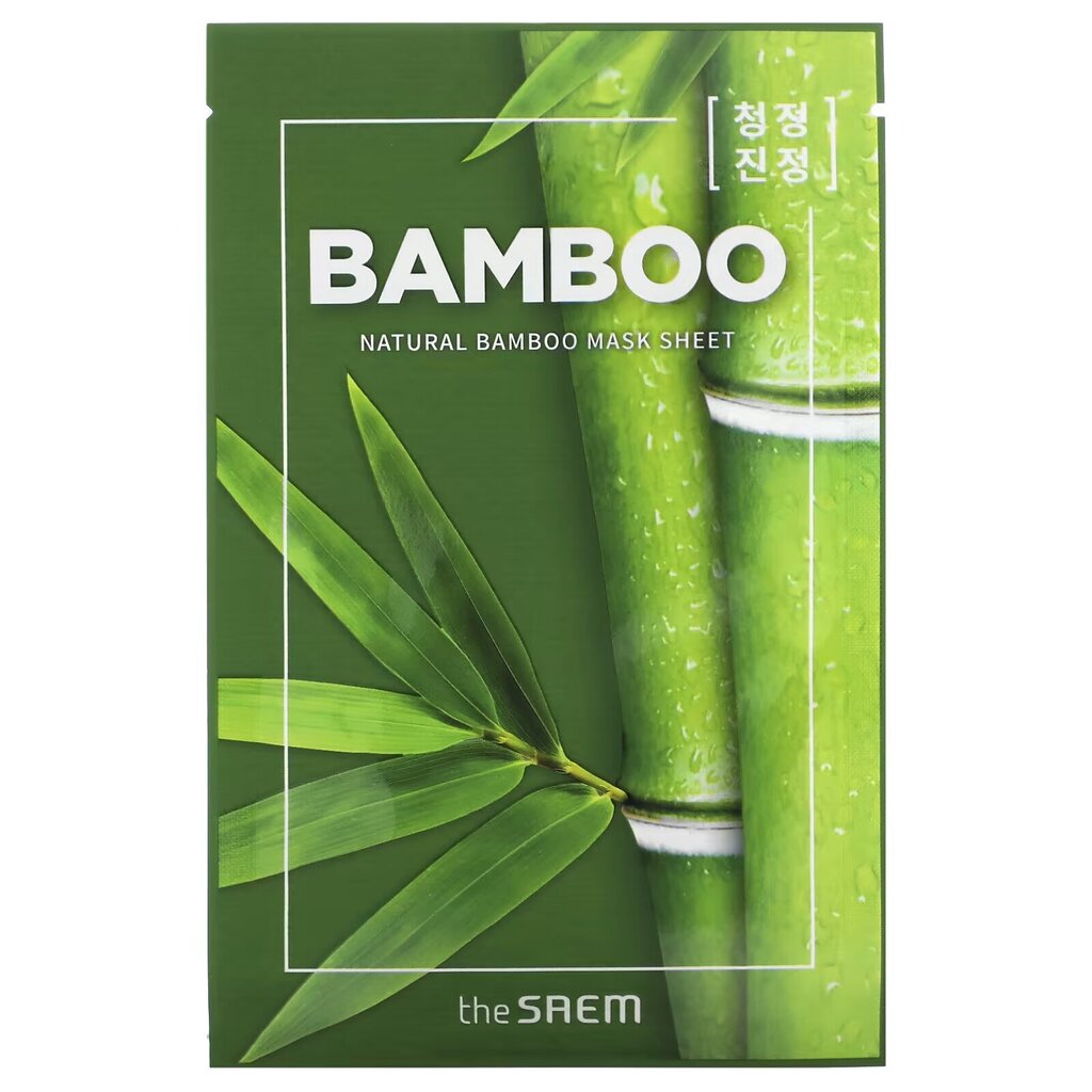 Leht-näomask The Saem Natural Bamboo, 21 ml цена и информация | Näomaskid, silmamaskid | kaup24.ee