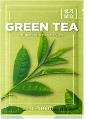 Листовая маска для лица The Saem Natural Green Tea, 21 мл цена и информация | Маски для лица, патчи для глаз | kaup24.ee
