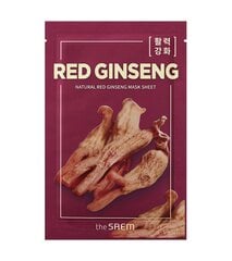 Листовая маска для лица The Saem Natural Red Ginseng, 21 мл цена и информация | Маски для лица, патчи для глаз | kaup24.ee