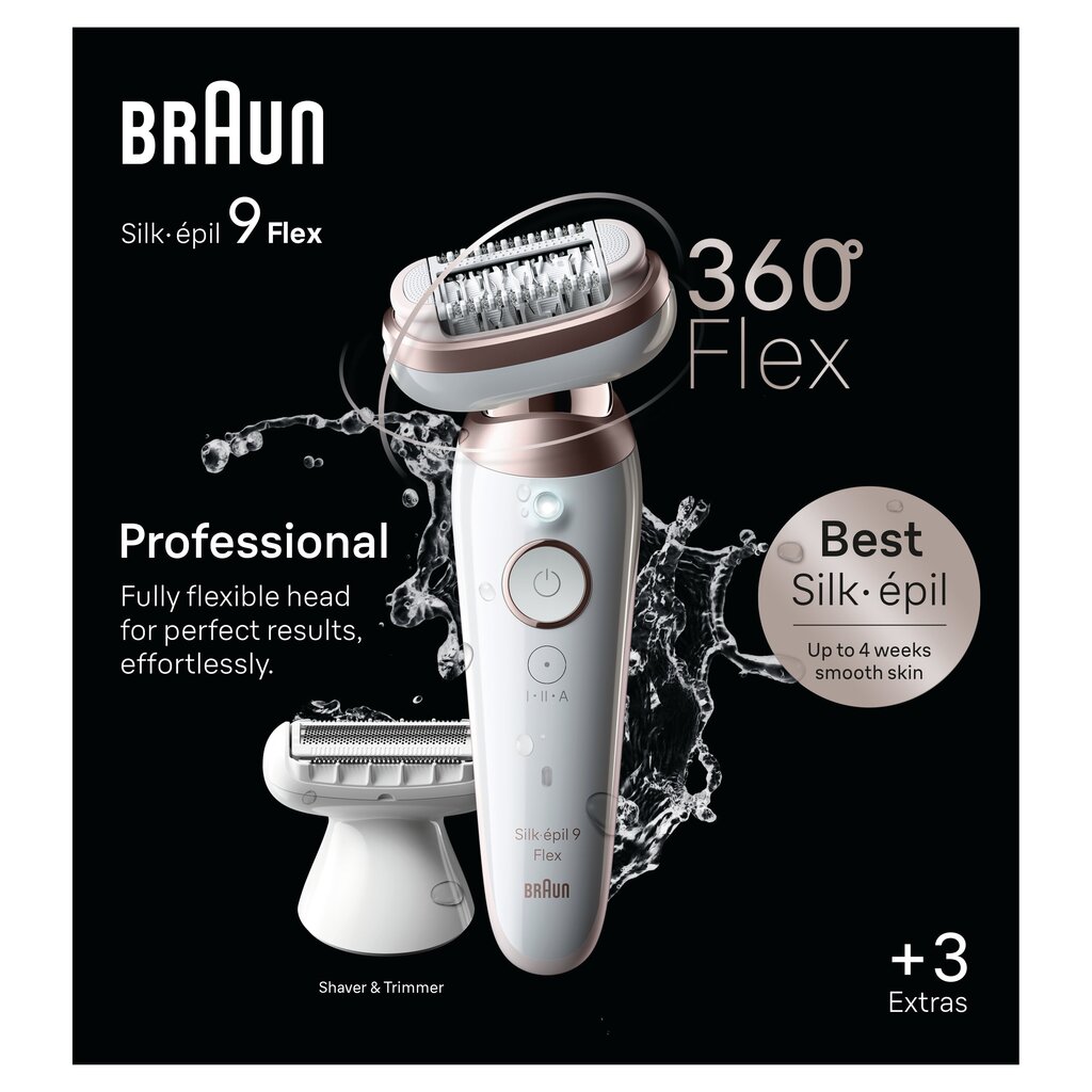 Braun SES9-030 3D Silk-Epil 9 Flex цена и информация | Epilaatorid, raseerijad | kaup24.ee