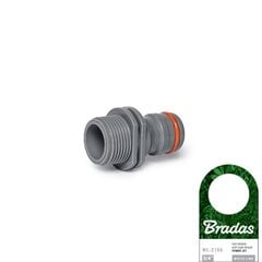 Vooliku adapter white line 3/4" male Power Jet Bradas, 20 tk hind ja info | Kastekannud, voolikud, niisutus | kaup24.ee