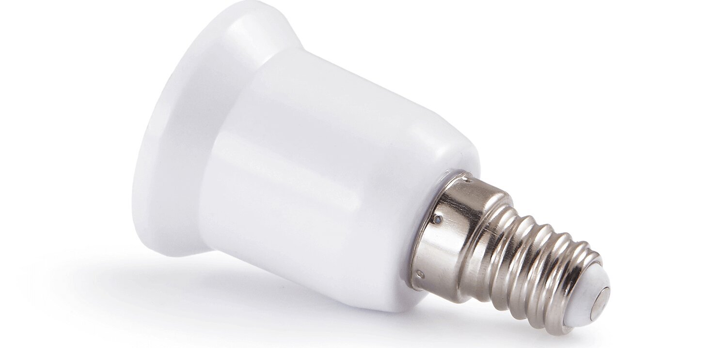 LED-pirni adapter - E14 sokli adapter E27 soklile цена и информация | Lülitid ja pistikupesad | kaup24.ee