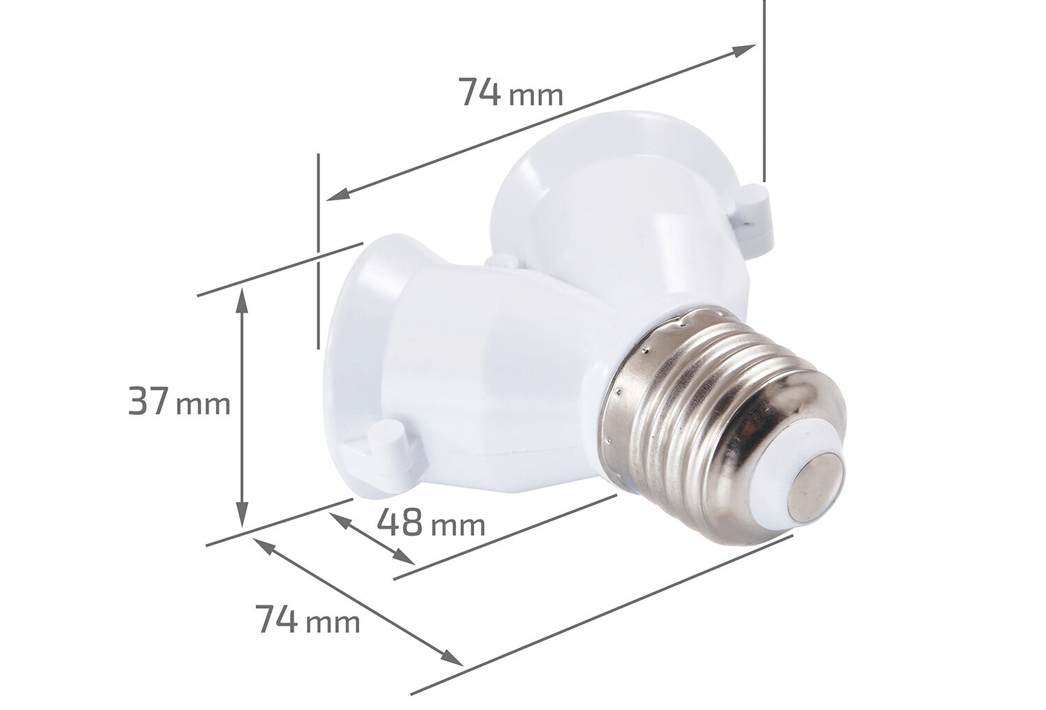 LED-pirni adapter - E27 sokli adapter topelt E27 soklile hind ja info | Lülitid ja pistikupesad | kaup24.ee