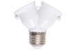 LED-pirni adapter - E27 sokli adapter topelt E27 soklile цена и информация | Lülitid ja pistikupesad | kaup24.ee