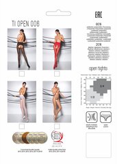 Seksikad sukkpüksid Passion Ti Open 006, punane hind ja info | Naiste sekspesu | kaup24.ee