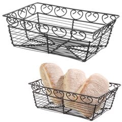 Декоративная прямоугольная проволочная корзина для подачи хлеба - Hendi 425855 цена и информация | ДЕРЖАТЕЛЬ ДЛЯ БУМАЖНЫХ ПОЛОТЕНЕЦ BERLINGER HAUS BH-1609 | kaup24.ee