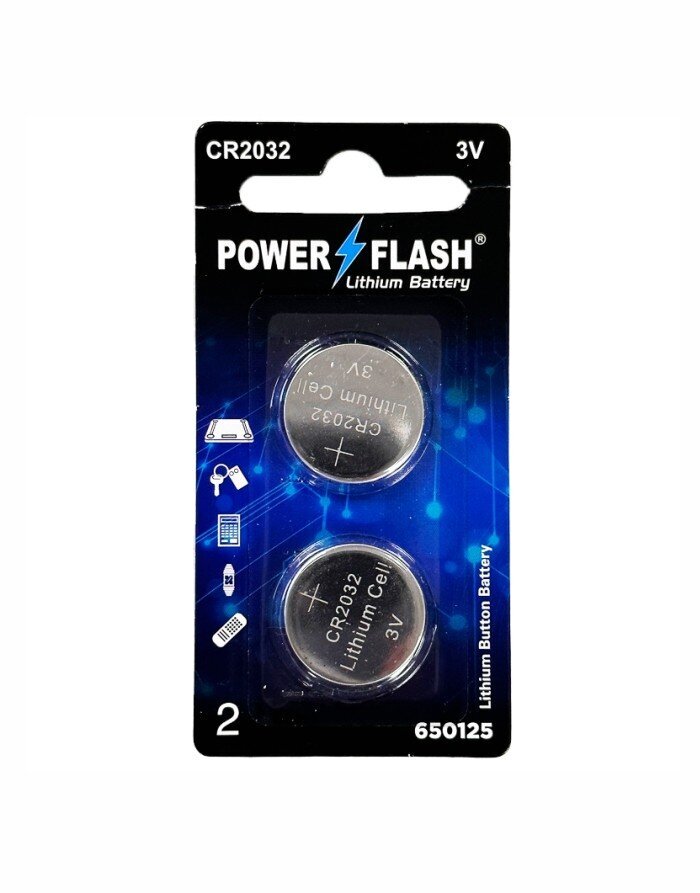 Power Flash Lithium Battery CR2032 3V patareid, 2 tk цена и информация | Patareid | kaup24.ee