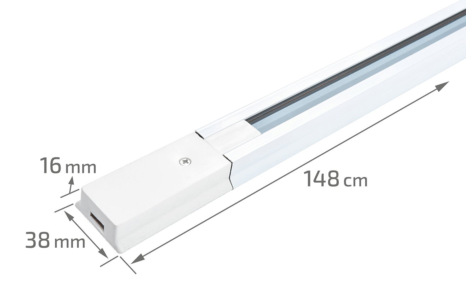 Steka Cubo komplekt LED rööpmelamp GU10 x3 + rööpmel 1,5m - valge цена и информация | Laelambid | kaup24.ee