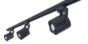 Светильник на рейку Steka Cubo set LED GU10 x3 + кабель для рейки 1,5 м - черный цена и информация | Потолочные светильники | kaup24.ee