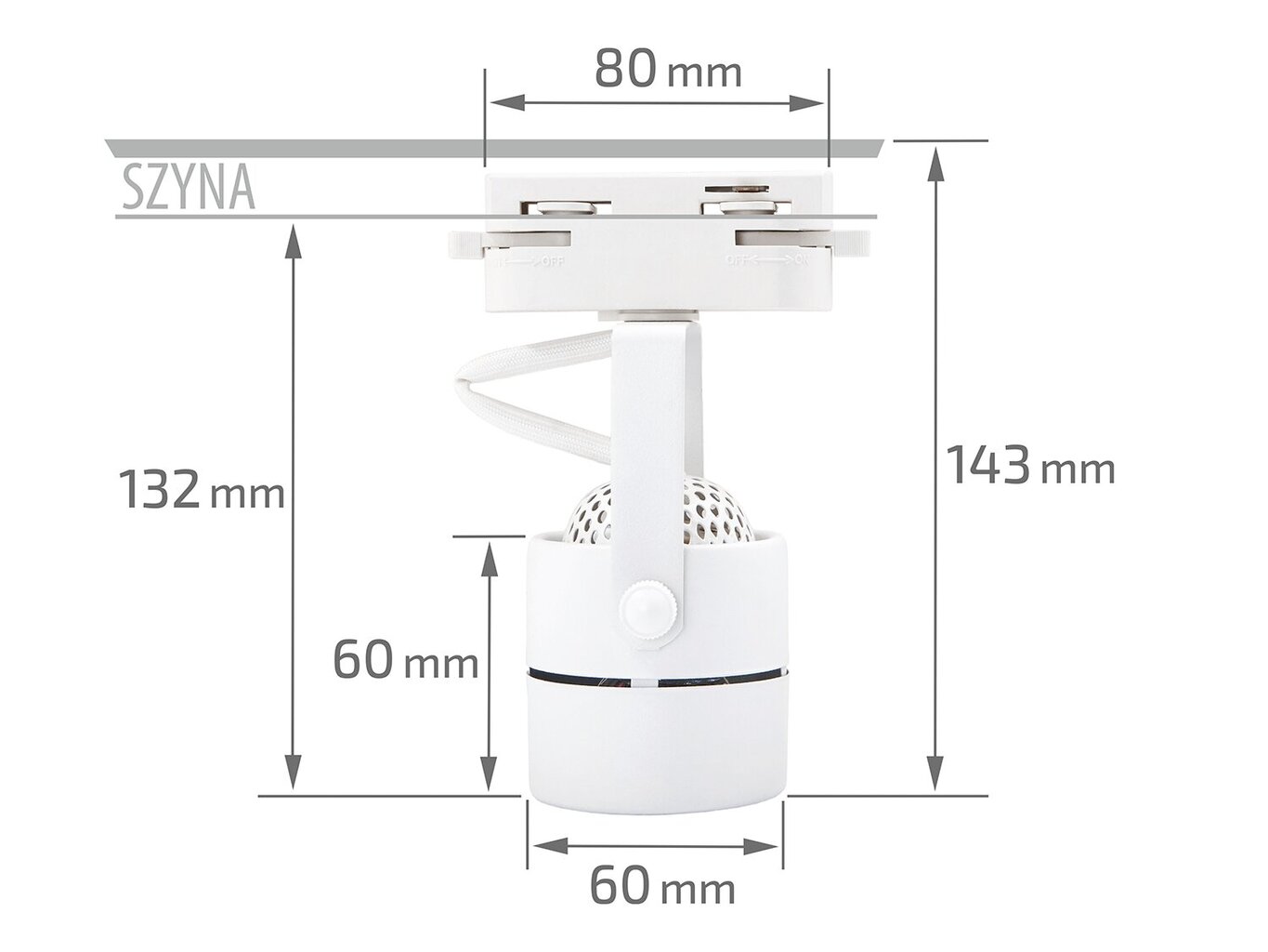 Steka Violet LED rööpmelamp GU10 x3 + 1,5m komplekt - valge цена и информация | Laelambid | kaup24.ee