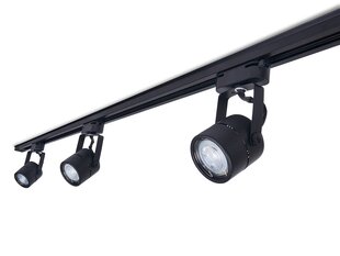 Steka Violet LED rööpmelamp GU10 x3 + 1,5m komplekt - must hind ja info | Laelambid | kaup24.ee