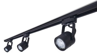 Steka Violet LED rööpmelamp GU10 x3 + 1,5m komplekt - must hind ja info | Laelambid | kaup24.ee