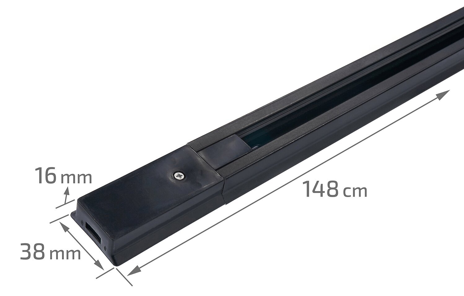 Steka Lite komplekt LED GU10 x3 rööpmelamp + 1,5m rööpmelkaabel - must hind ja info | Laelambid | kaup24.ee