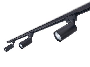 Steka Lite set LED GU10 x3 светильник на рейку + кабель для рейки 1,5 м - черный цена и информация | Потолочные светильники | kaup24.ee