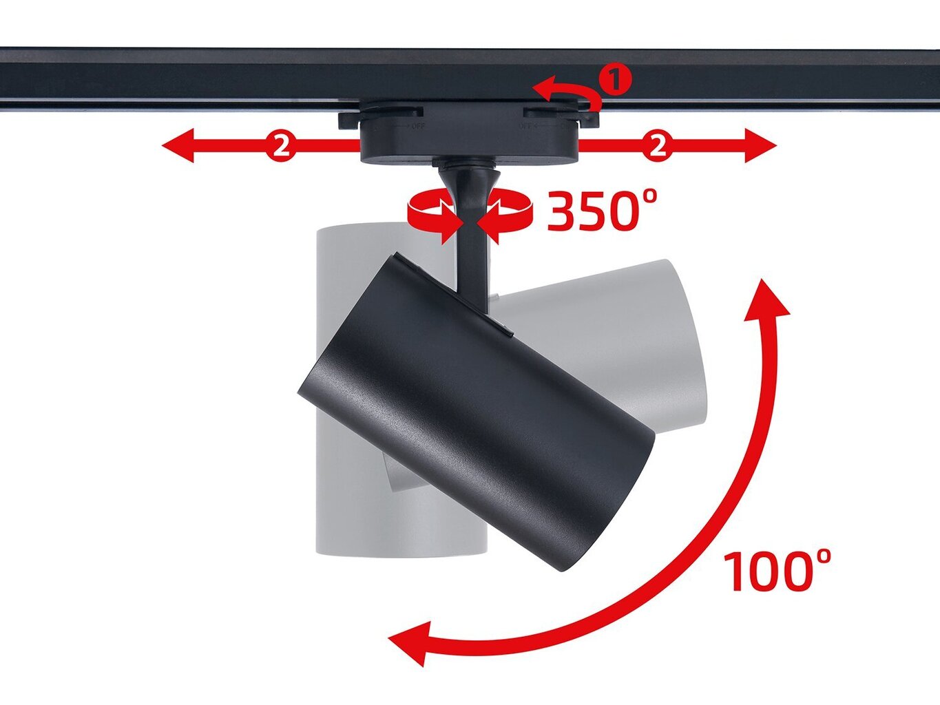 Steka Ductus komplekt Must LED GU10 x3 rööpmelamp + 1,5m rööpmelkaabel - must hind ja info | Laelambid | kaup24.ee