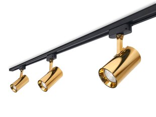 Steka Ductus komplekt Gold LED GU10 x3 rööpmelamp + 1,5m rööpmelkaabel - Must hind ja info | Laelambid | kaup24.ee