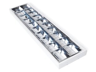 Pinnale paigaldatav valgusti LED T8 luminofoorlampidele - 2x120cm hind ja info | Laelambid | kaup24.ee