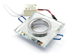Светодиодный галогенный светильник LED Lumo 3W для скрытого монтажа в стекло - нейтральный белый цена и информация | Монтируемые светильники, светодиодные панели | kaup24.ee