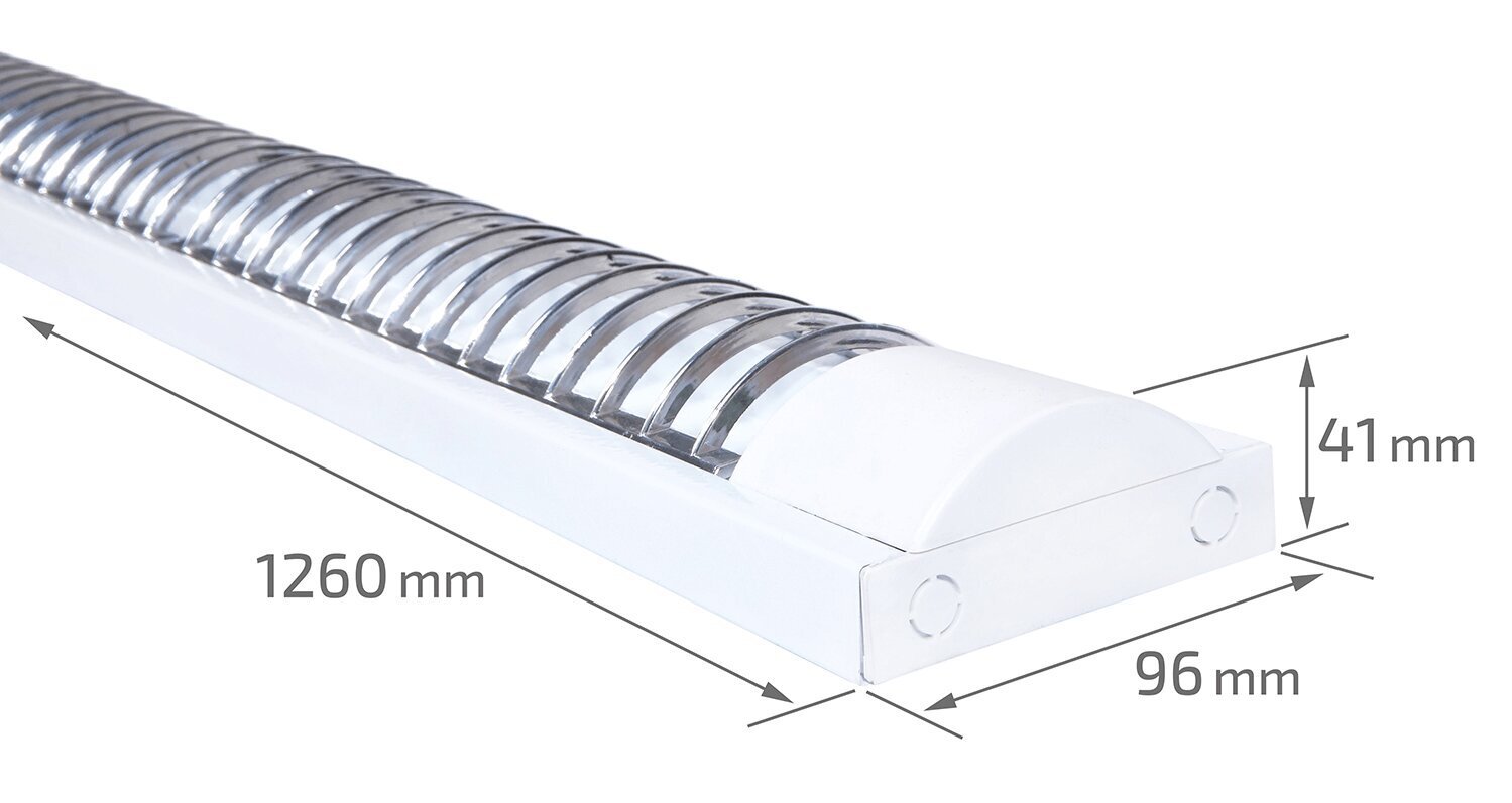 R2 valgusti LED T8 luminofoorlampidele, 1x120cm hind ja info | Rippvalgustid | kaup24.ee