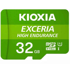 Micro SD mälukaart adapteriga Kioxia Exceria High Endurance Class 10 UHS-I U3 hind ja info | Fotoaparaatide mälukaardid | kaup24.ee