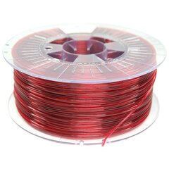 "spectrum 3d filament, premium pet-g, 1,75 мм, 1000 г, 80050, прозрачный красный цена и информация | Смарттехника и аксессуары | kaup24.ee