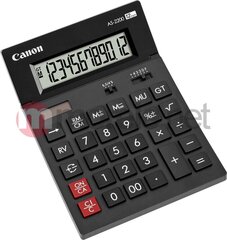 "калькулятор canon as-2200, черный, таблица, 12 цифр цена и информация | Канцелярские товары | kaup24.ee