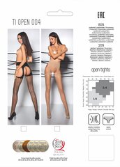 Seksikad sukkpüksid Passion Ti Open 004, must hind ja info | Naiste sekspesu | kaup24.ee