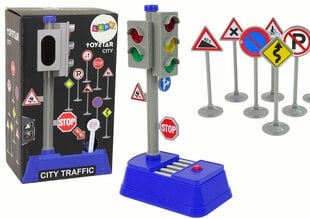 Valgustus- ja heliefektidega liiklusmärkide komplekt, 23 cm hind ja info | Arendavad mänguasjad | kaup24.ee